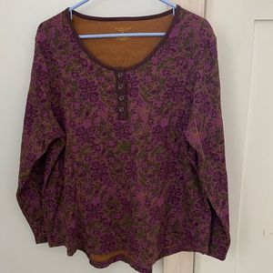 NorthCrest Floral Shirt Sz. 2X Long Sleeve Pullover